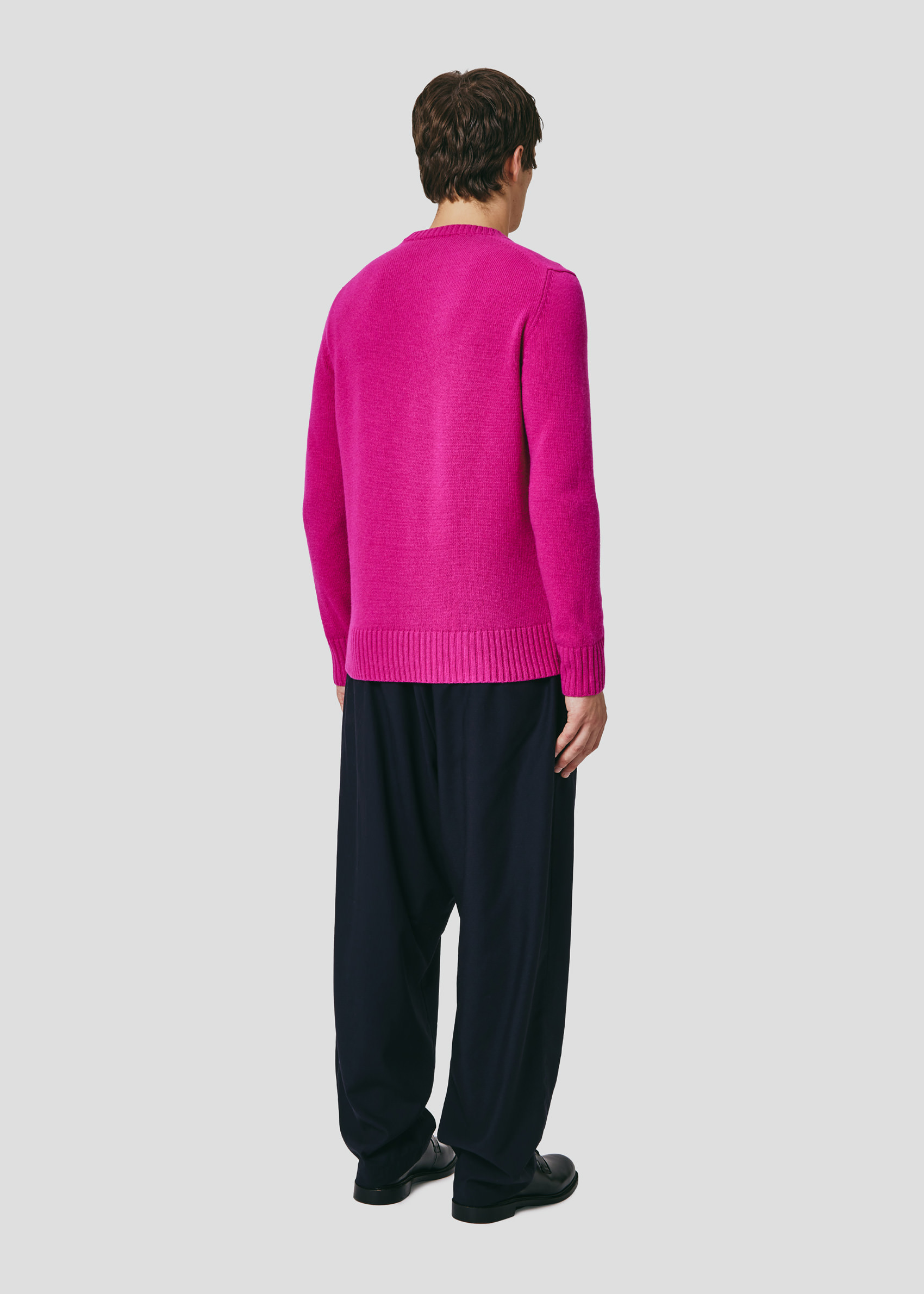 SEVEN GAUGE: CREW NECK SWEATER FUCSIA