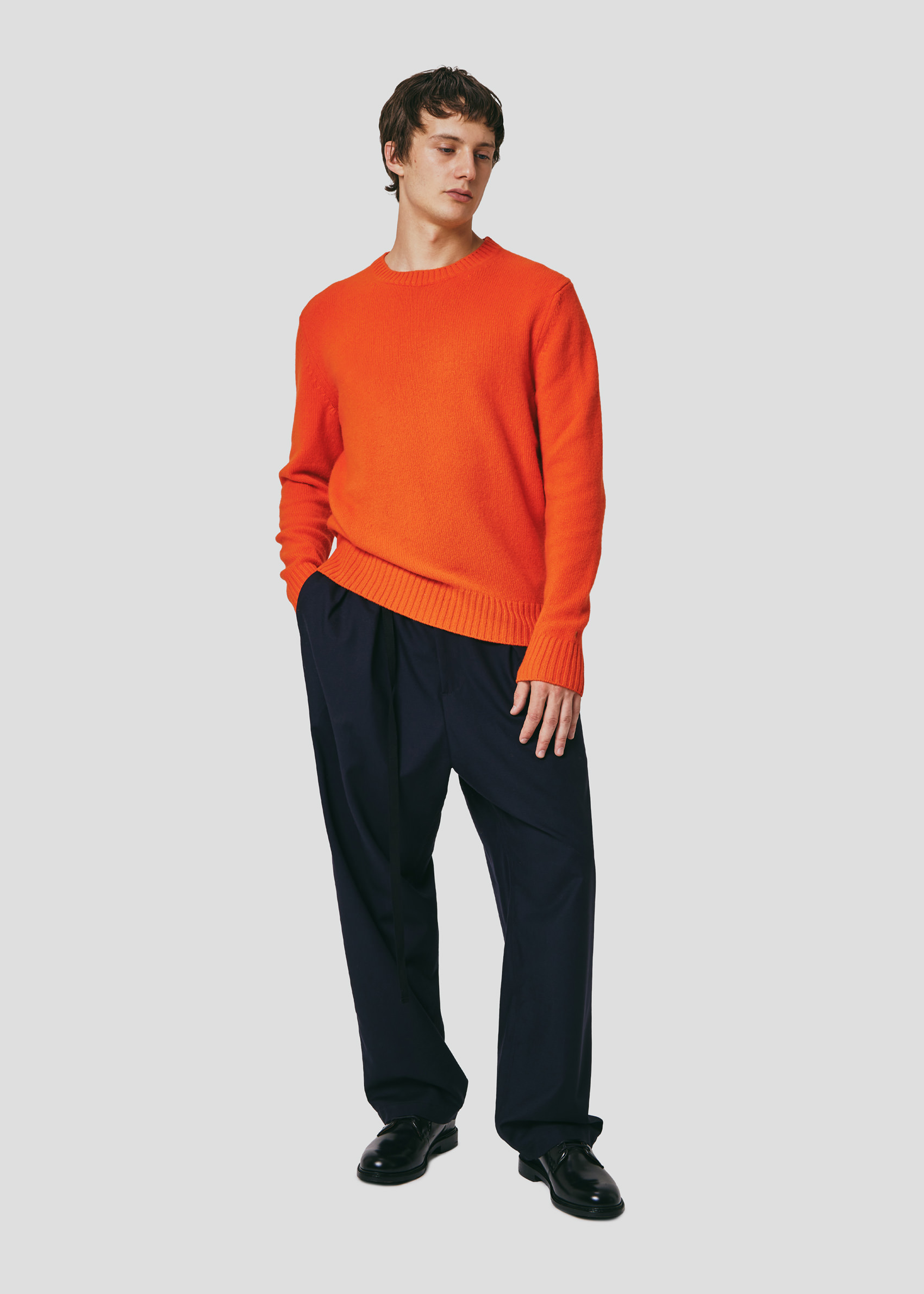 SEVEN GAUGE: MAGLIA GIROCOLLO IN LANA ARANCIONE