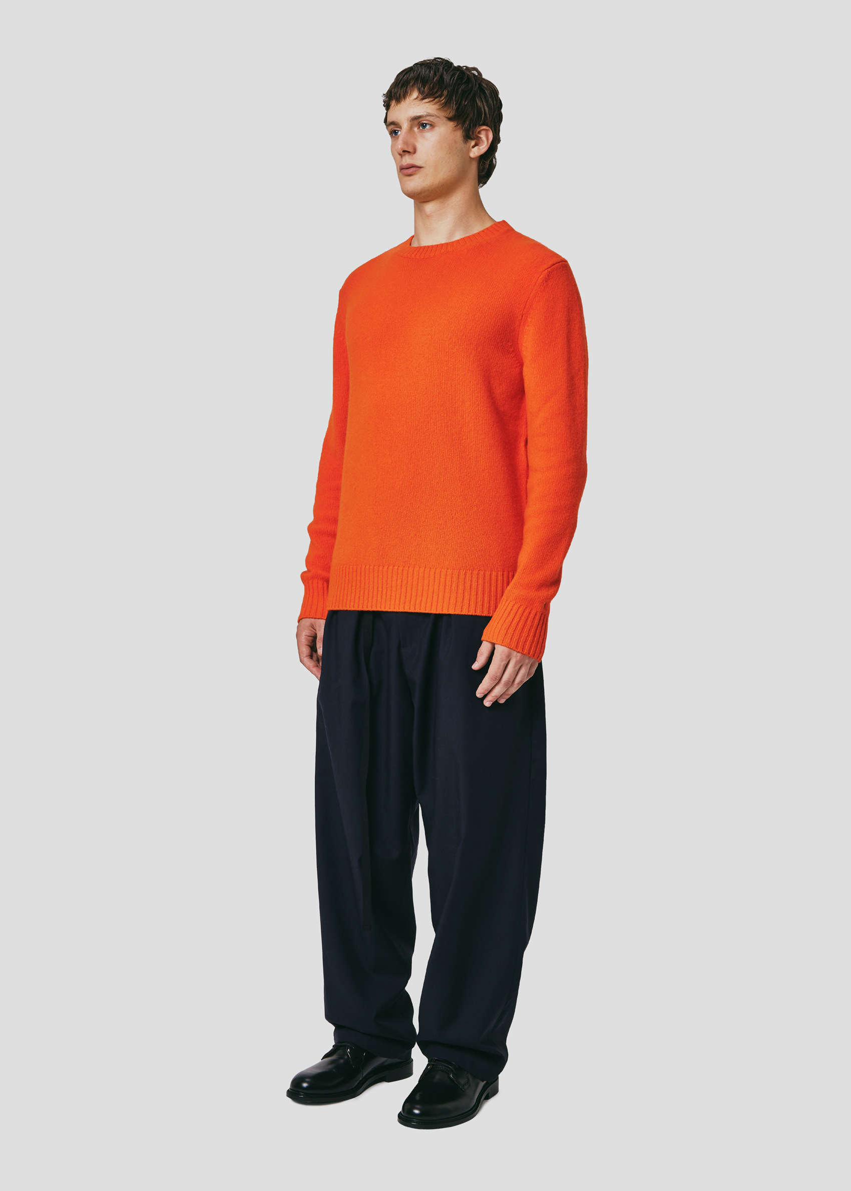 SEVEN GAUGE: MAGLIA GIROCOLLO IN LANA ARANCIONE