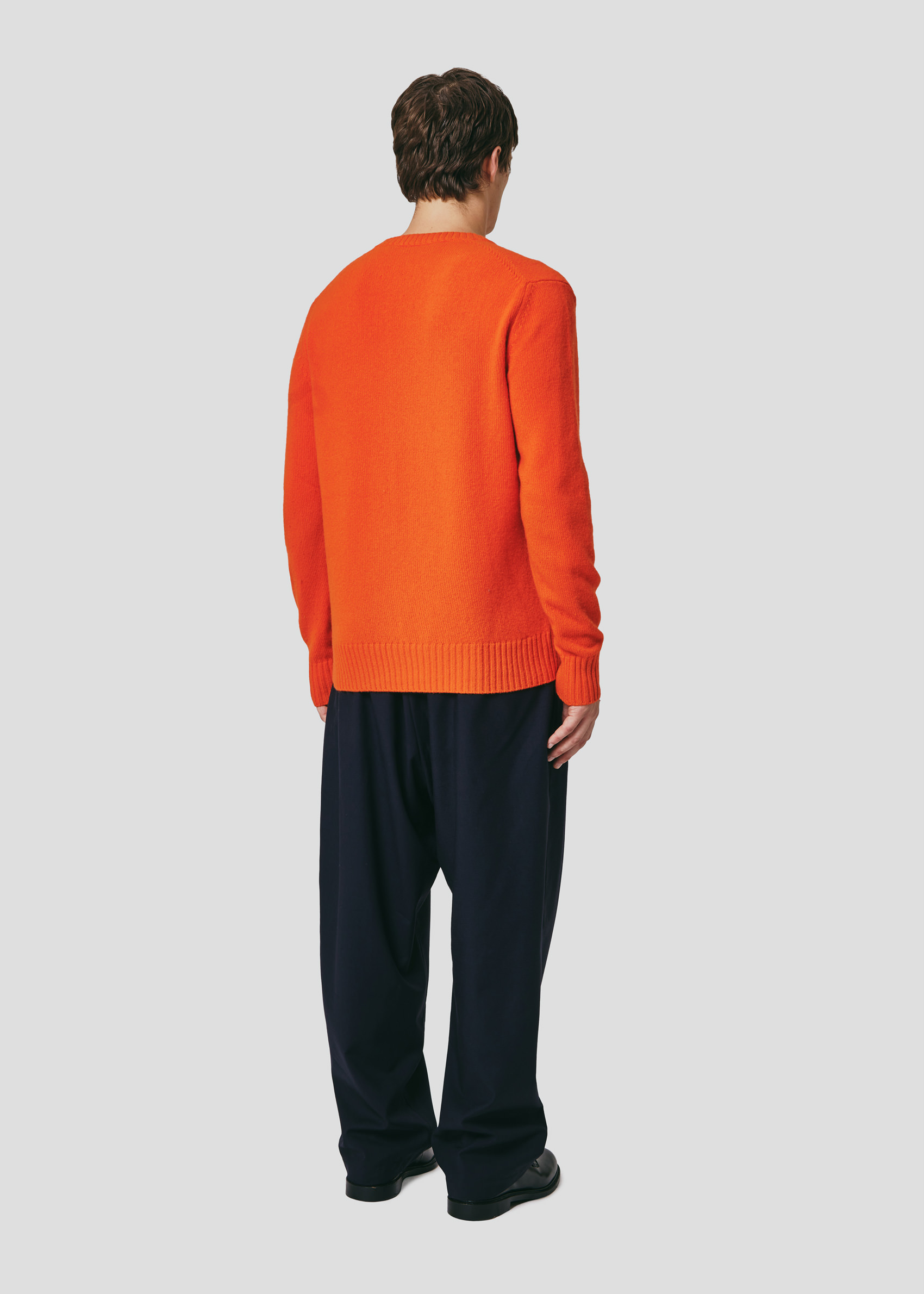 SEVEN GAUGE: MAGLIA GIROCOLLO IN LANA ARANCIONE