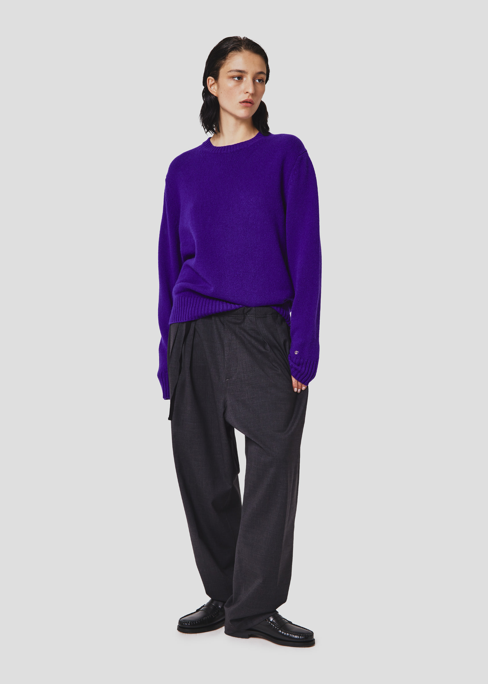 SEVEN GAUGE: CREW NECK SWEATER PURPLE