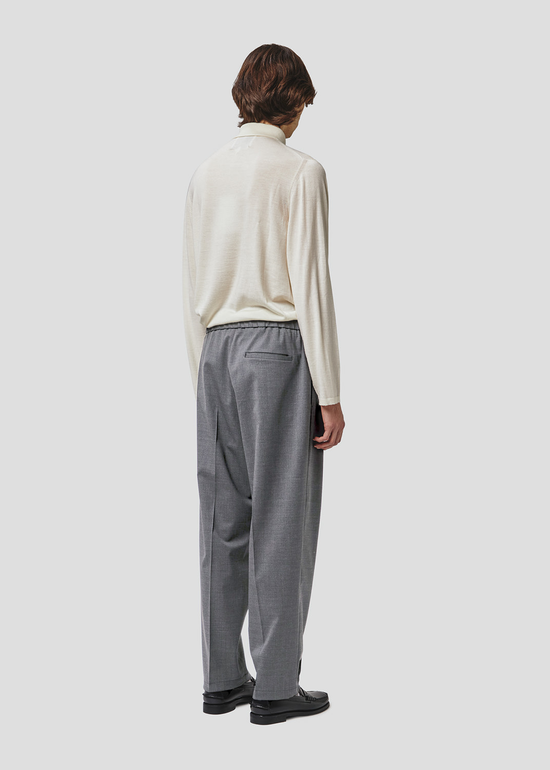 SEVEN GAUGE: PANTALONE GAMBA DRITTA FRESCO LANA GRIGIO