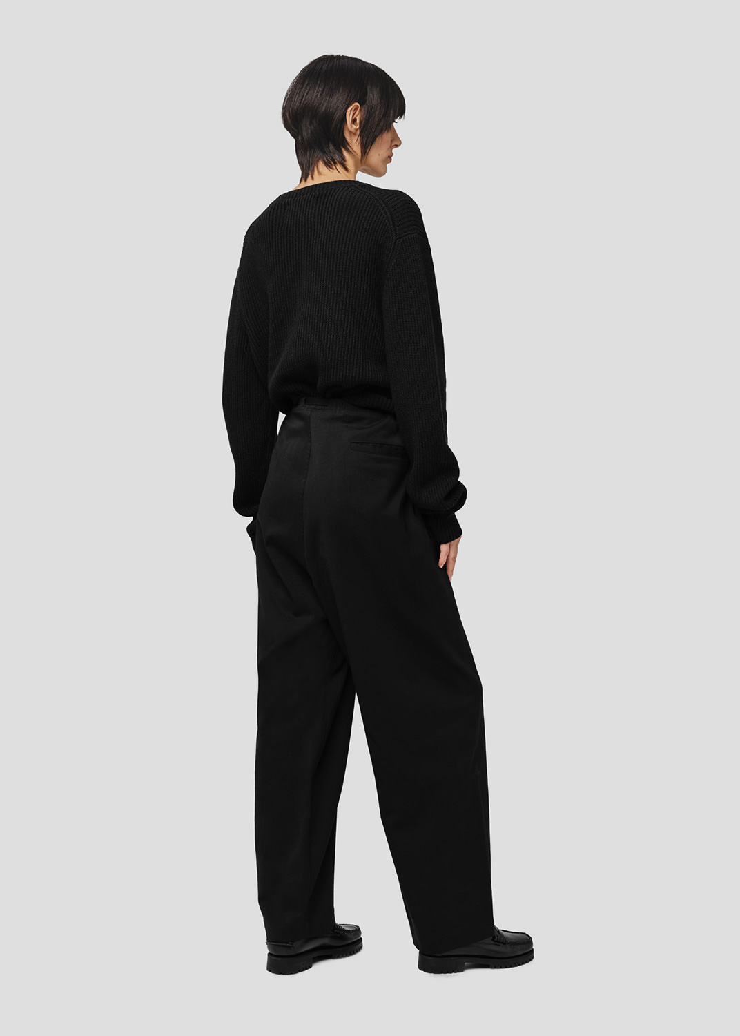 SEVEN GAUGE: PANTALONI FRESCO DI LANA NERO