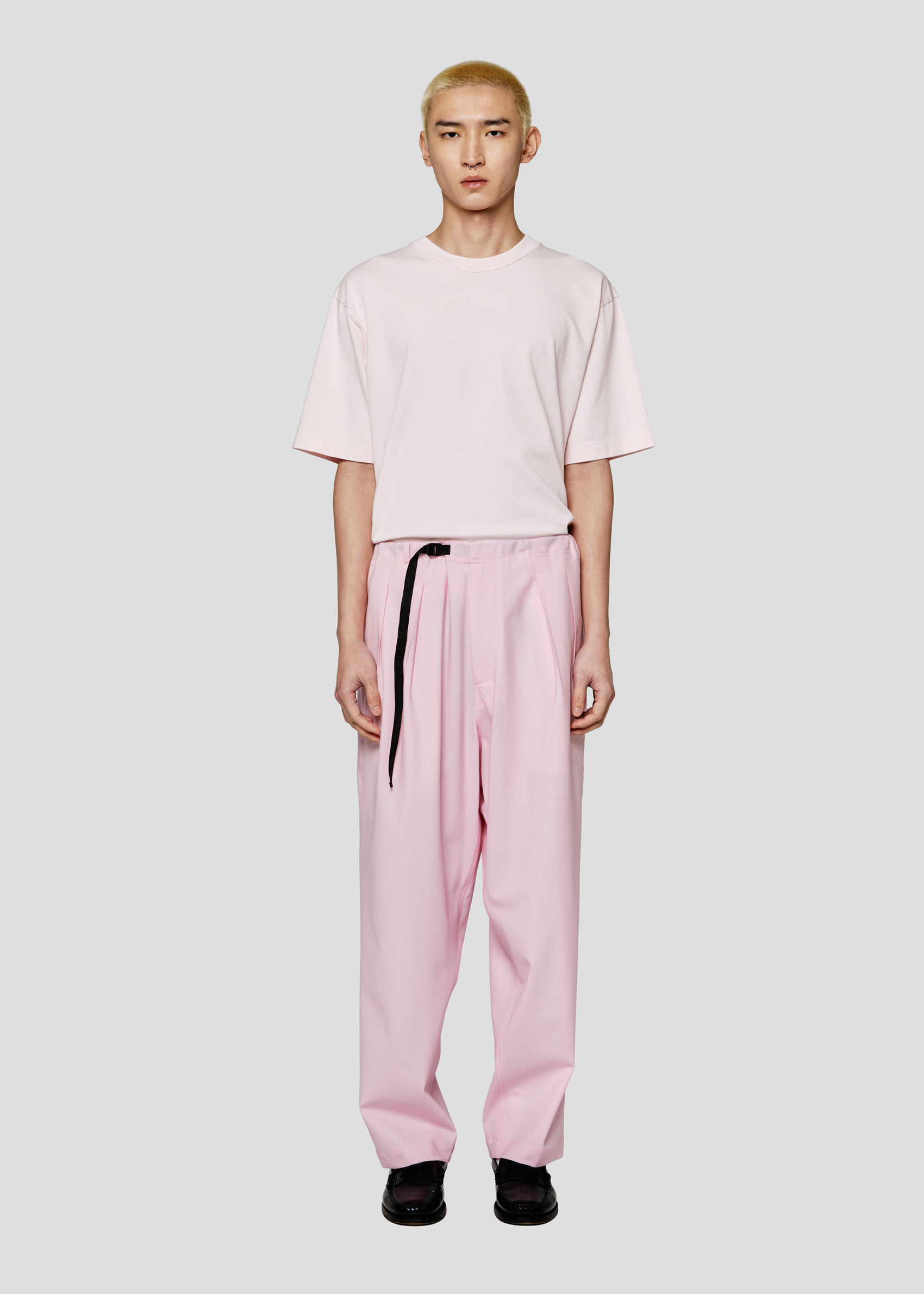 SEVEN GAUGE: PANTALONI FRESCO DI LANA ROSA CHIARO
