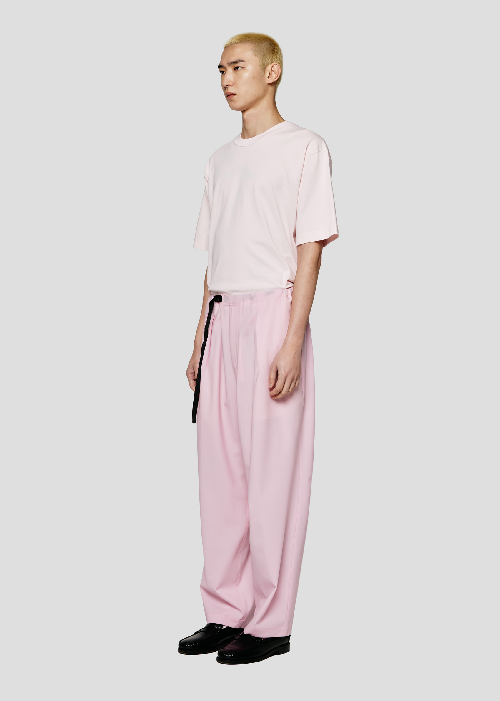 SEVEN GAUGE: PANTALONI FRESCO DI LANA ROSA CHIARO