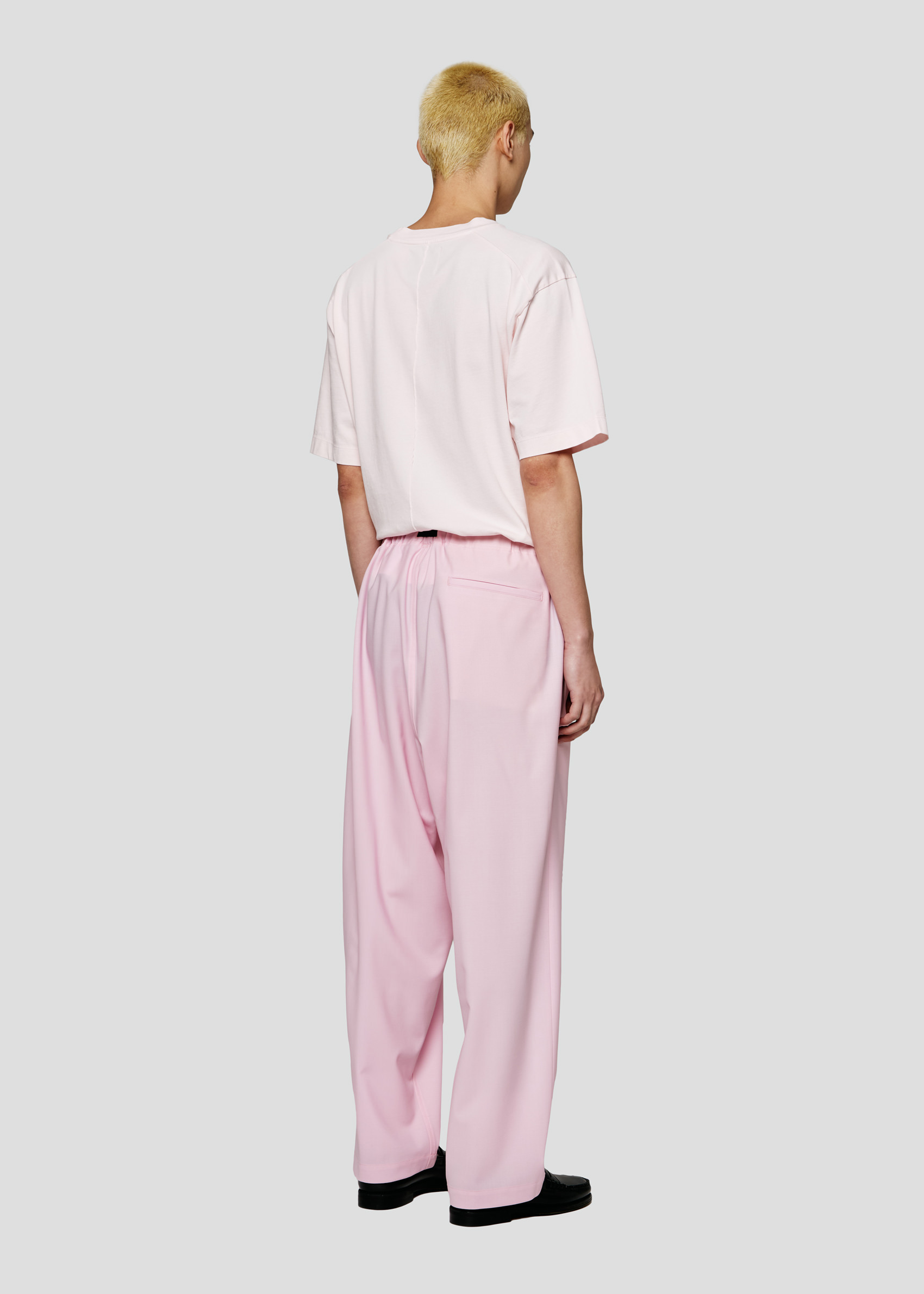 SEVEN GAUGE: PANTALONI FRESCO DI LANA ROSA CHIARO