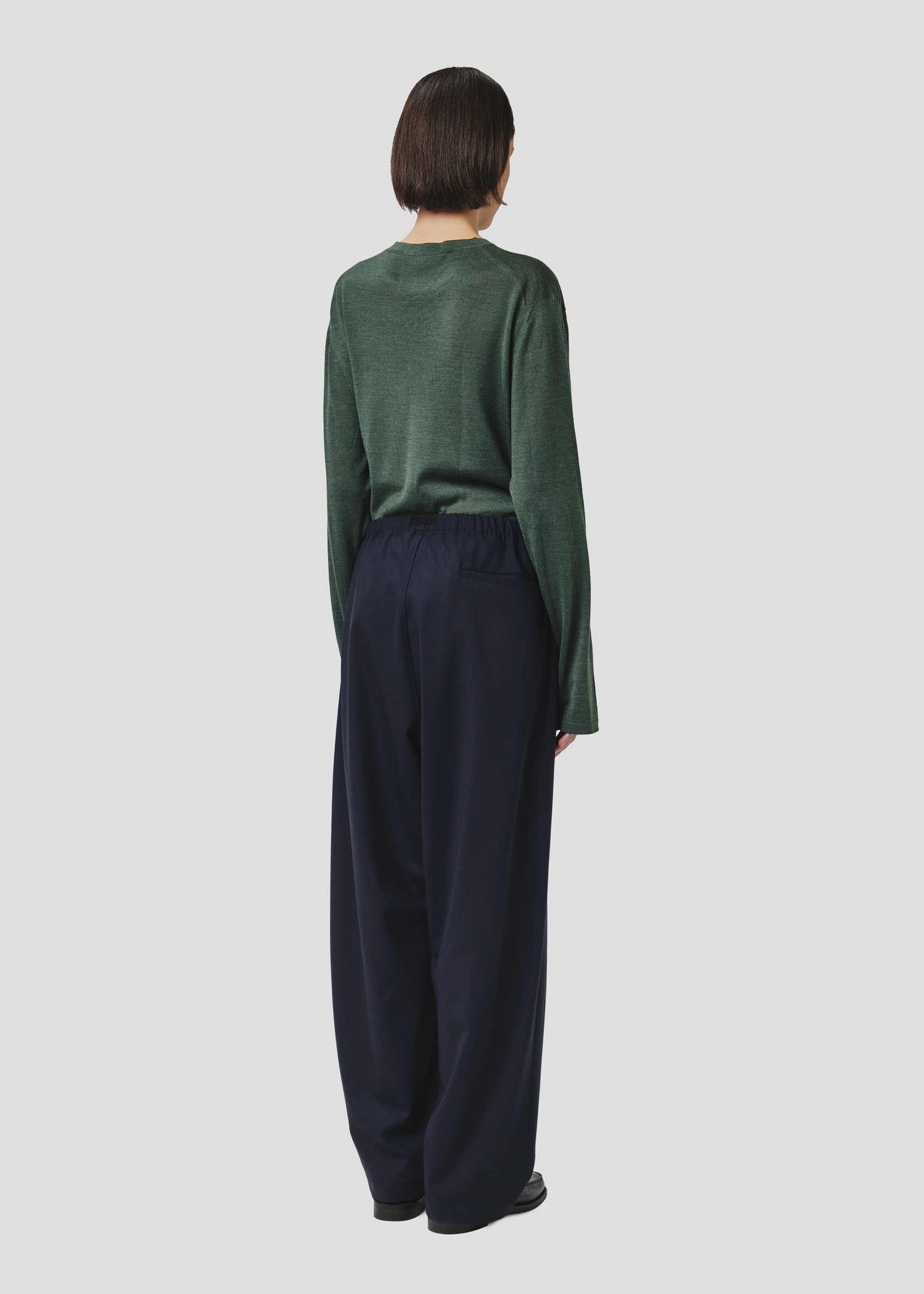 SEVEN GAUGE: BLUE WOOL TROUSERS