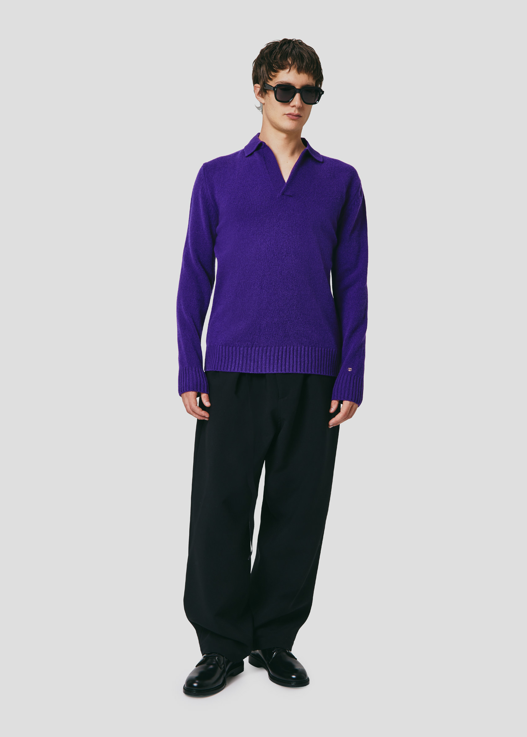SEVEN GAUGE: WOOL POLO PURPLE