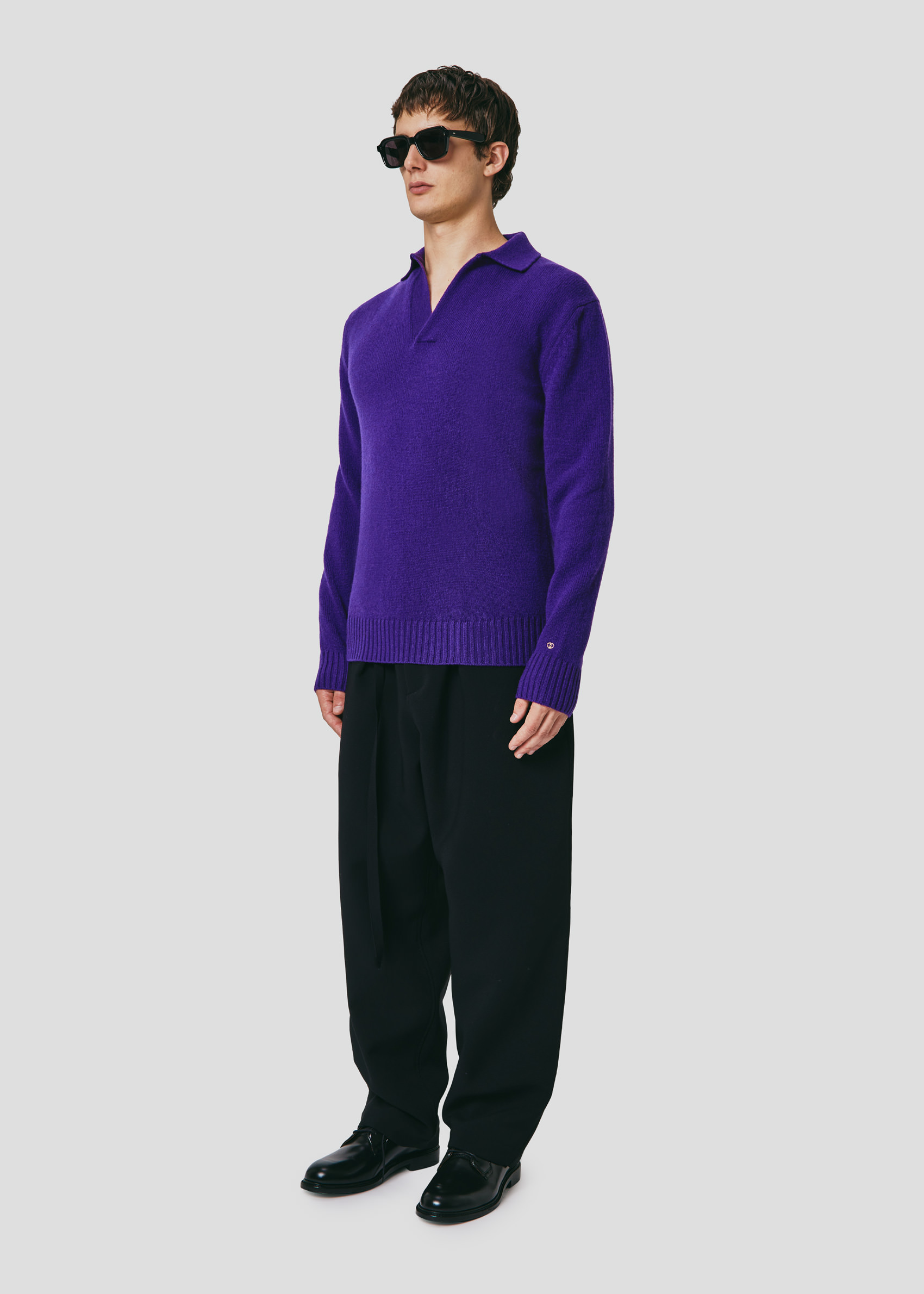 SEVEN GAUGE: WOOL POLO PURPLE