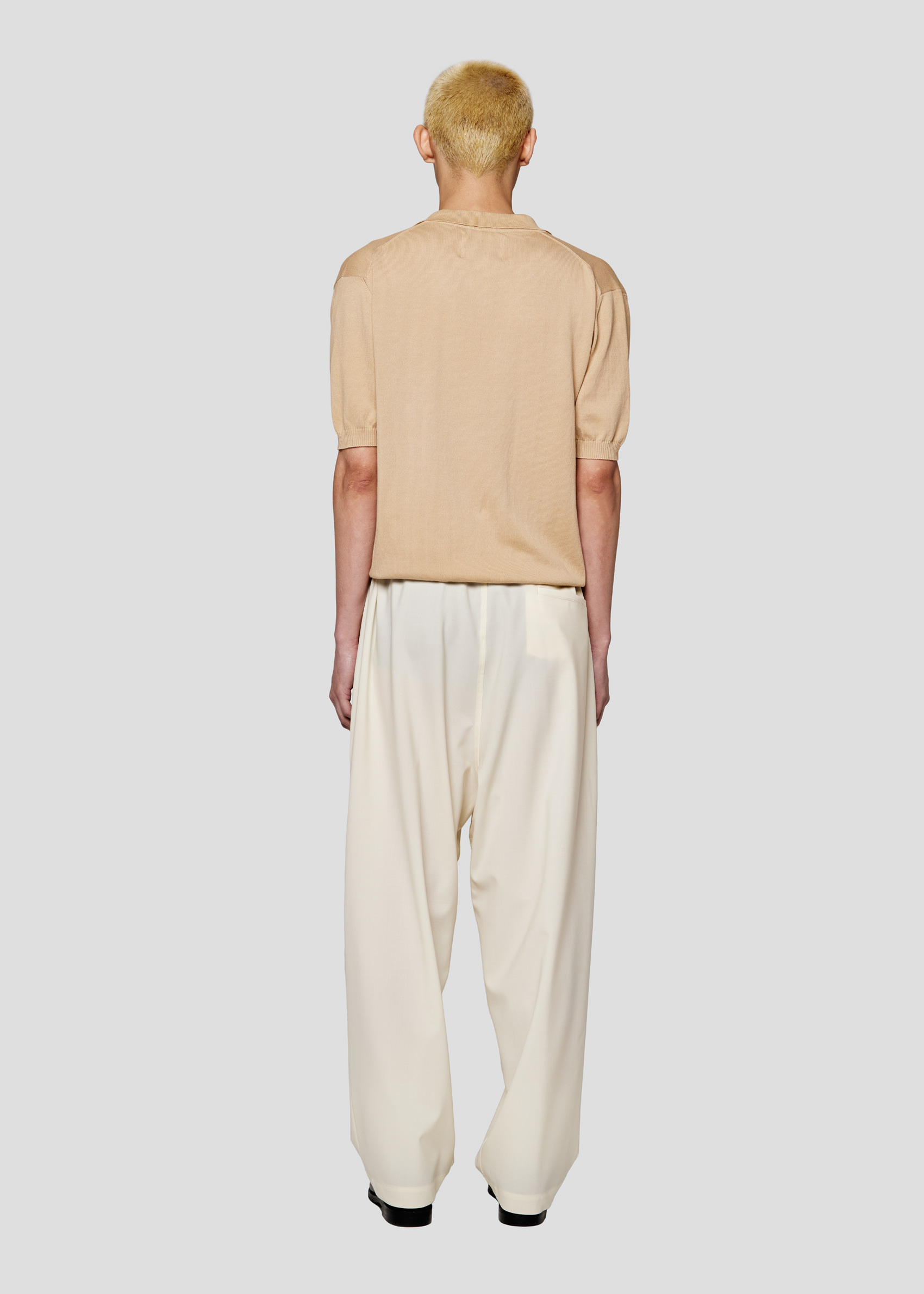 SEVEN GAUGE: POLO MANICA CORTA IN COTONE BEIGE