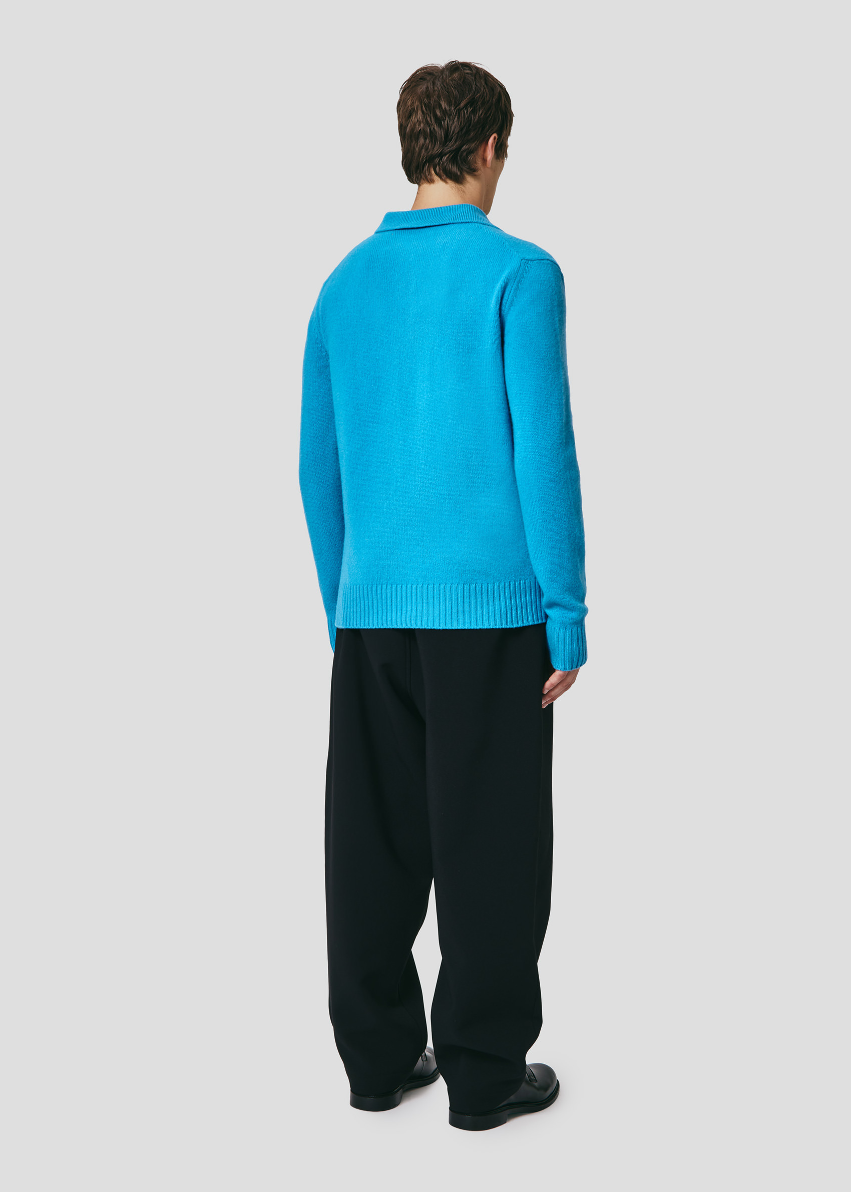 SEVEN GAUGE: WOOL POLO TURQUOISE