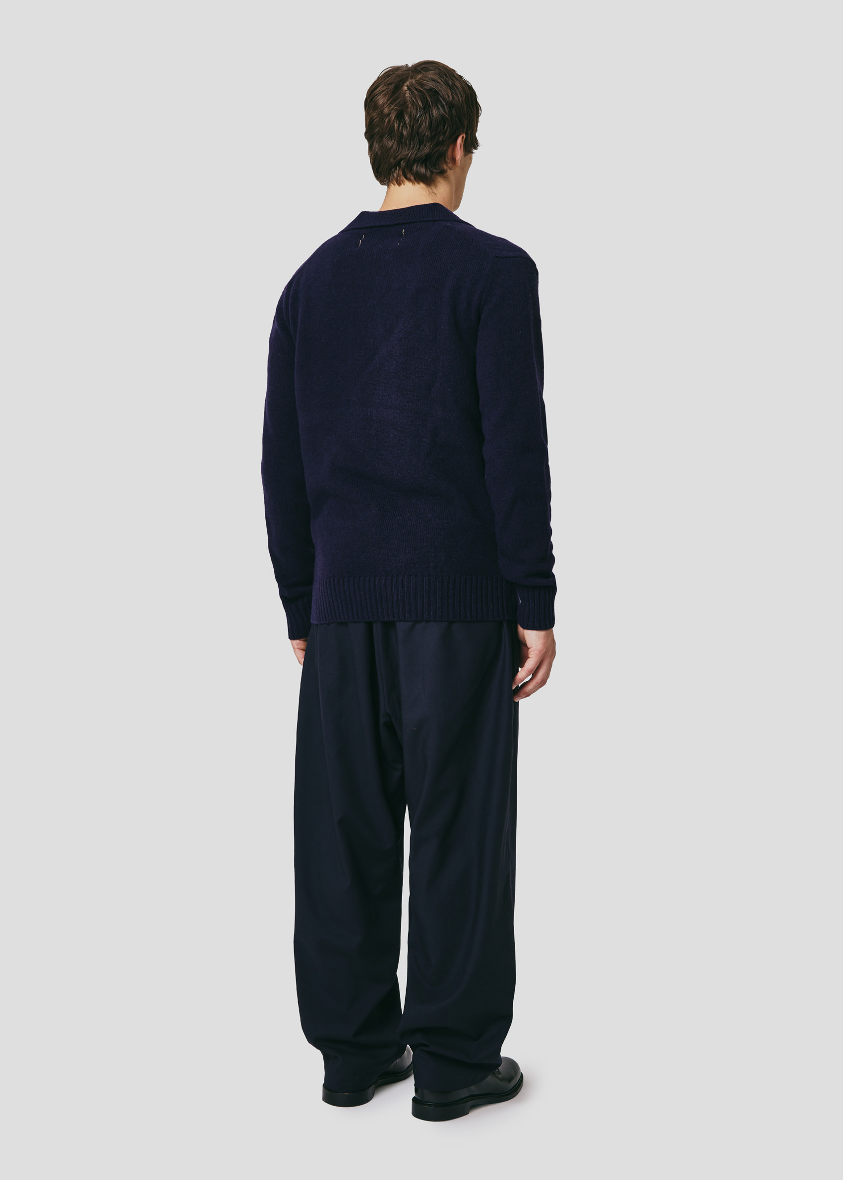 SEVEN GAUGE: POLO IN LANA BLU