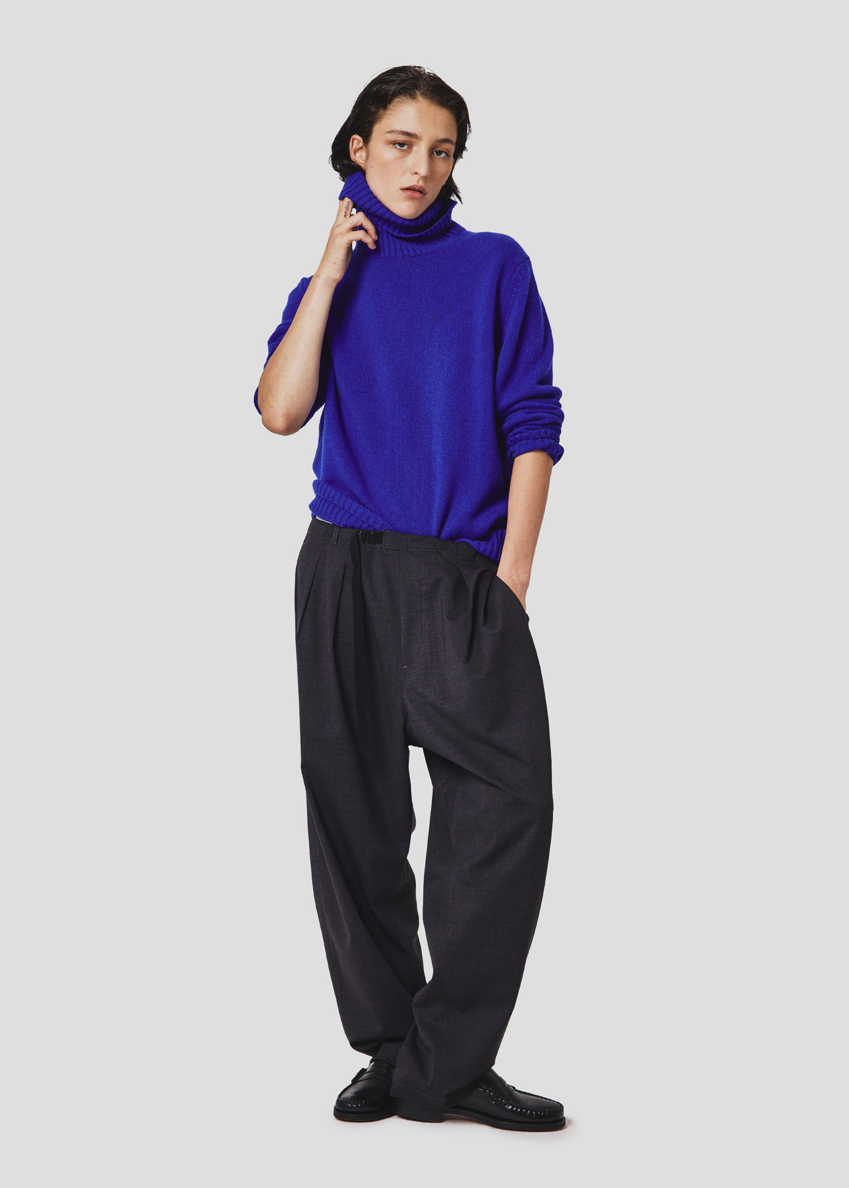 SEVEN GAUGE: MAGLIA COLLO ALTO IN LANA COPIATIVO