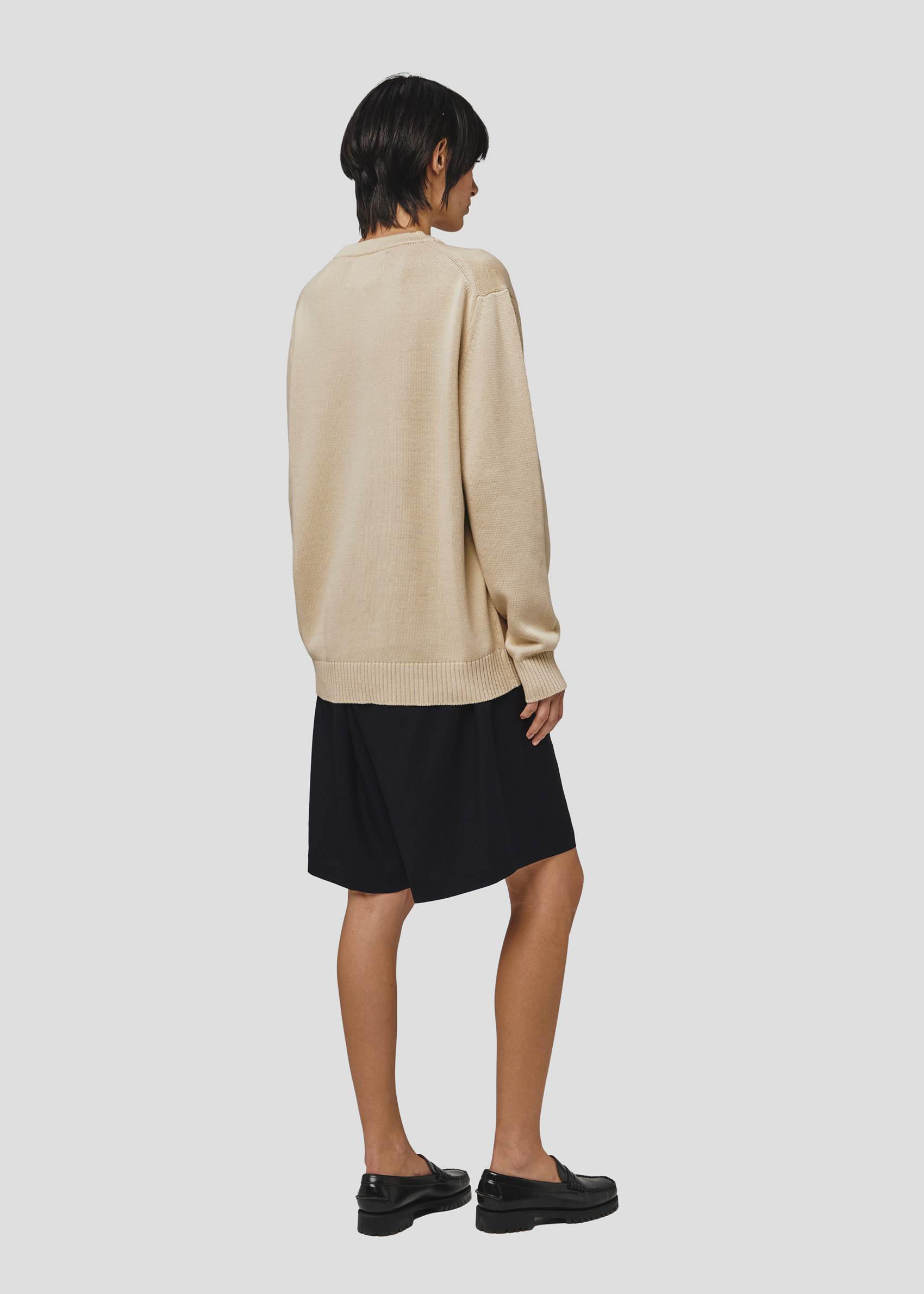 SEVEN GAUGE: PULLOVER GIROCOLLO IN COTONE CORDA