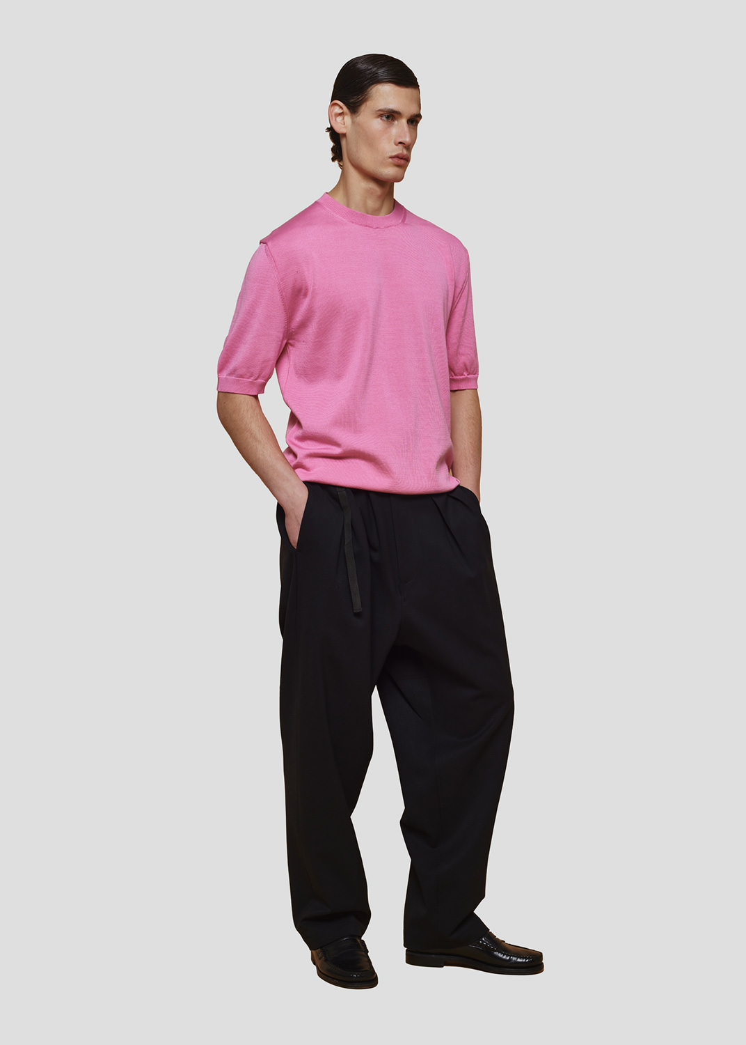 SEVEN GAUGE: PULLOVER GIROCOLLO IN COTONE LEGGERO M/C PINK