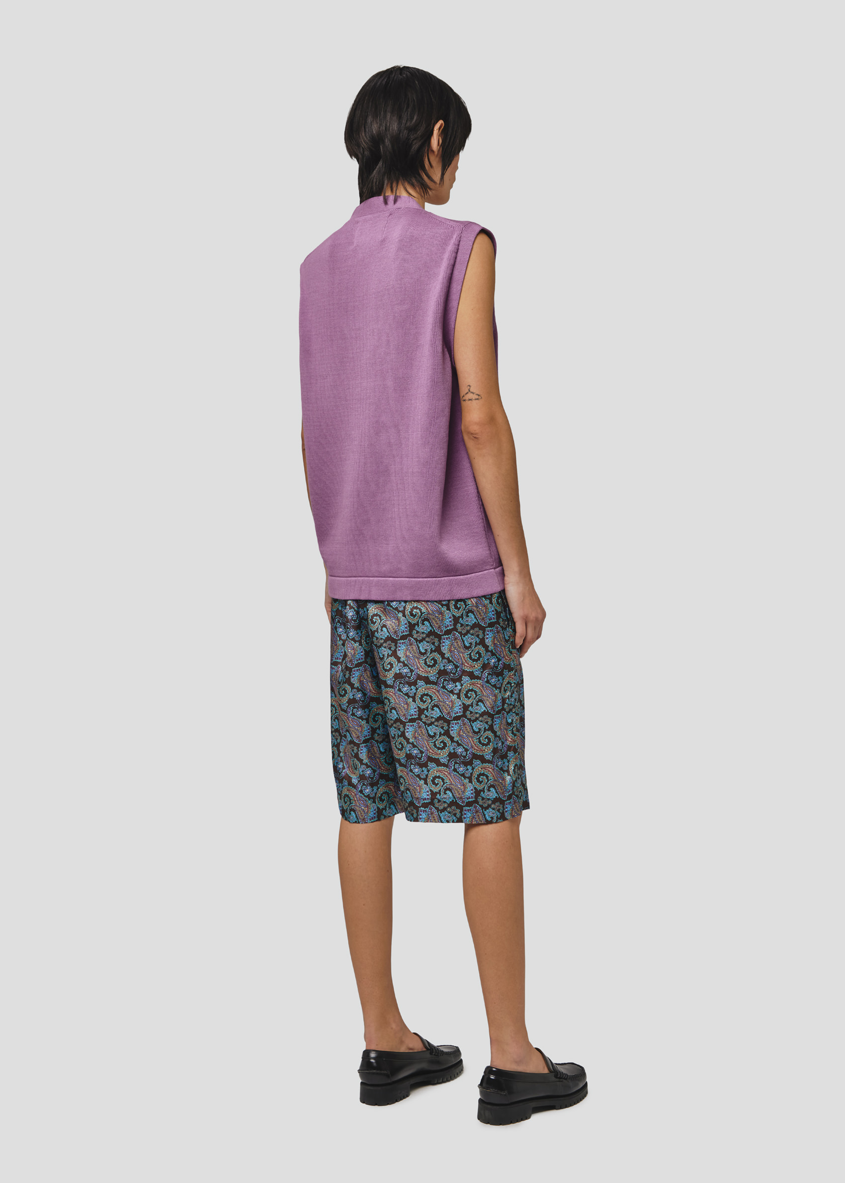 SEVEN GAUGE: GILET IN COTONE MALVA