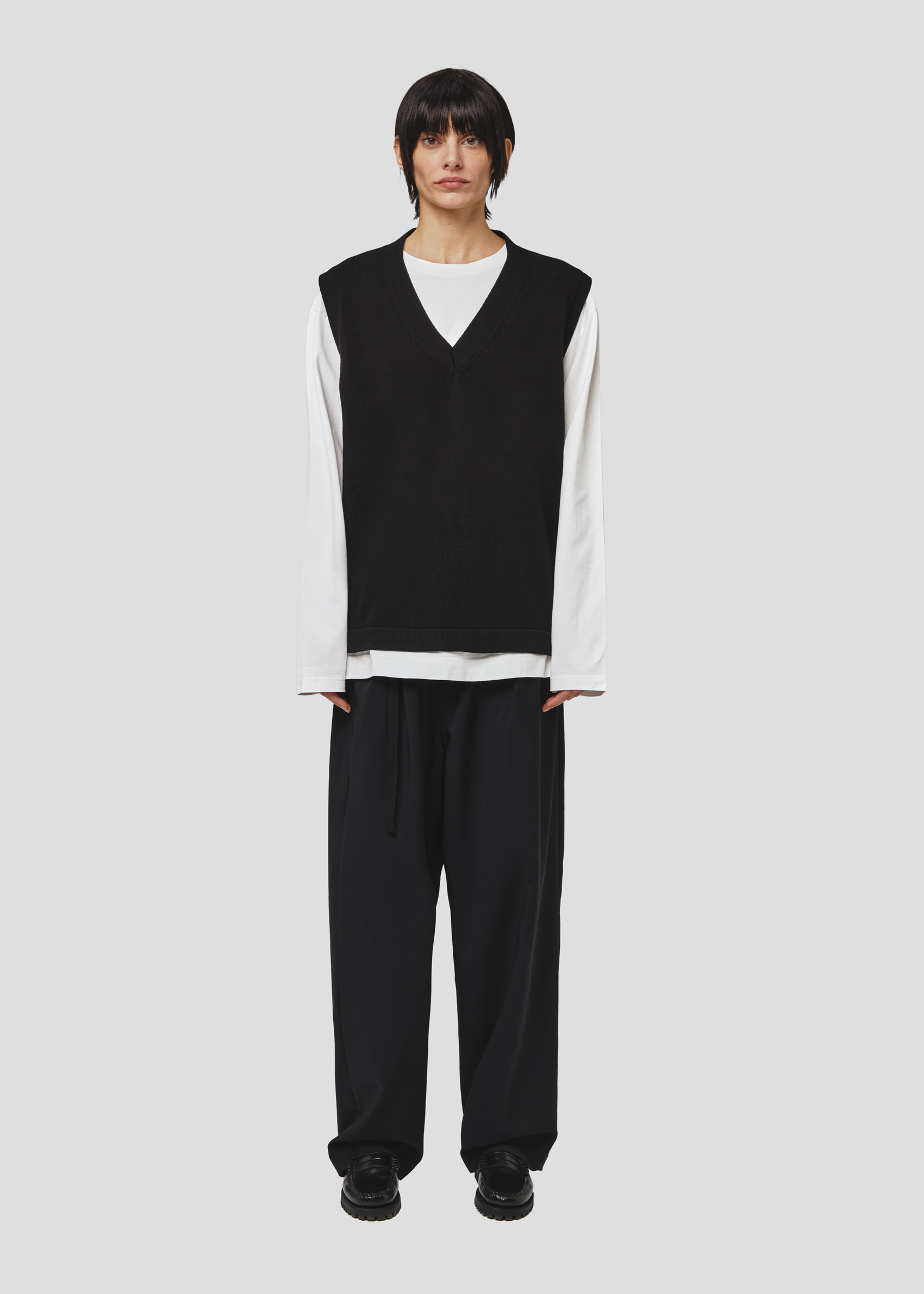 SEVEN GAUGE: GILET IN COTONE NERO