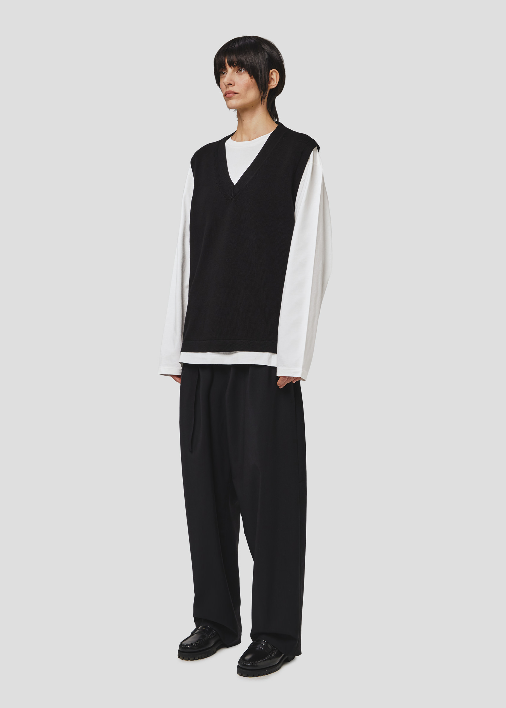 SEVEN GAUGE: GILET IN COTONE NERO