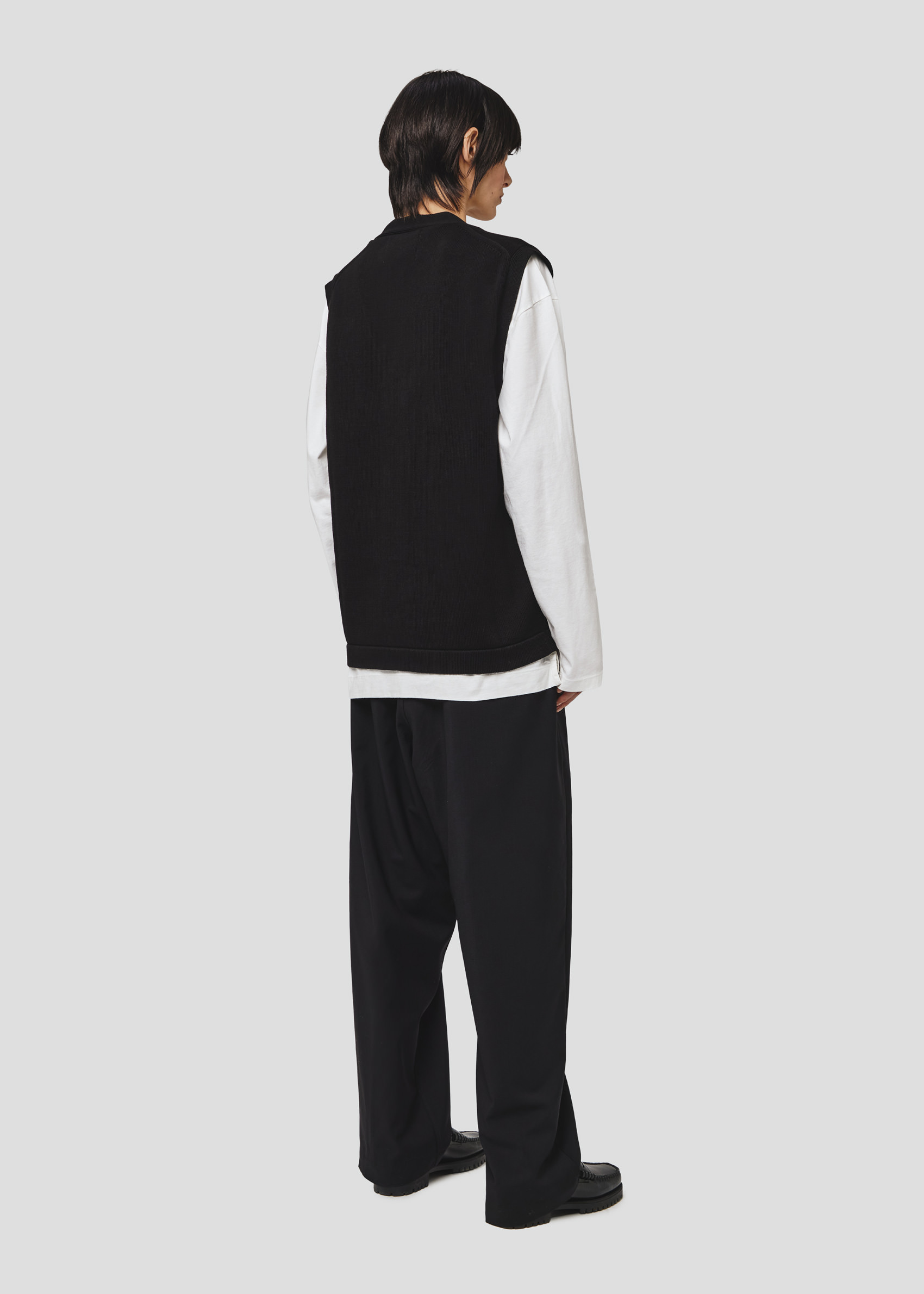 SEVEN GAUGE: GILET IN COTONE NERO