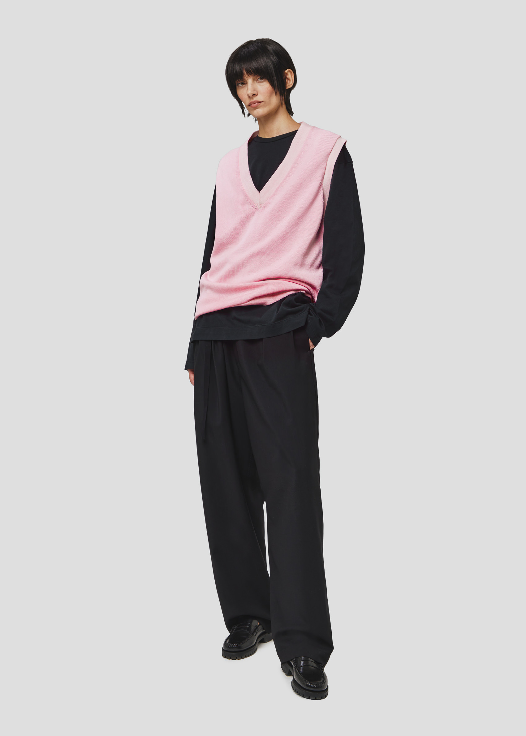 SEVEN GAUGE: GILET IN COTONE ROSA