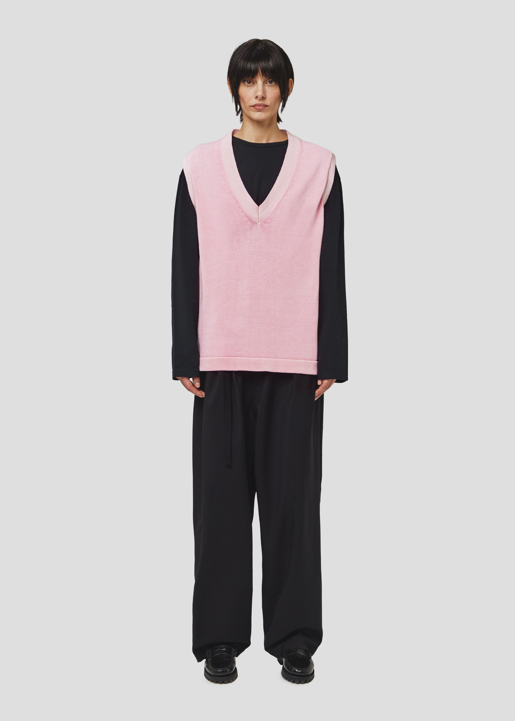 SEVEN GAUGE: GILET IN COTONE ROSA