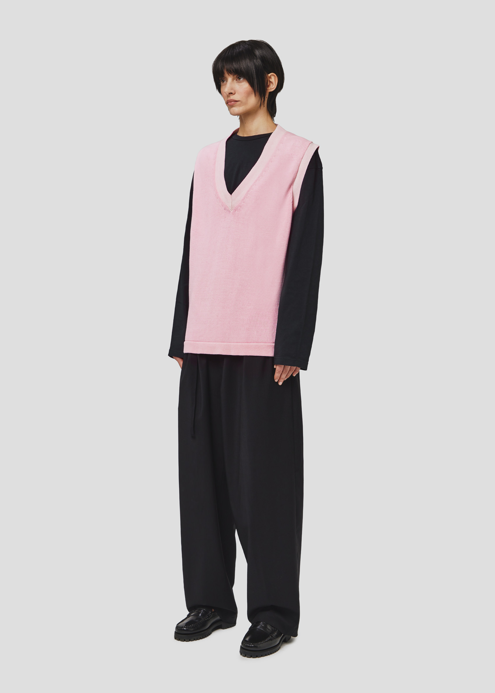 SEVEN GAUGE: GILET IN COTONE ROSA