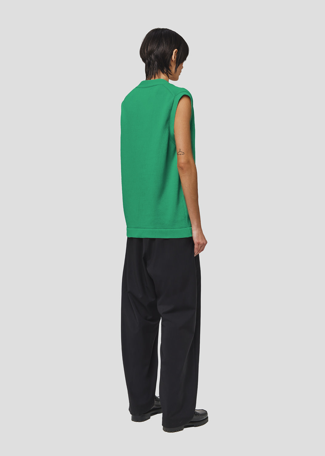 SEVEN GAUGE: GILET IN COTONE VERDE