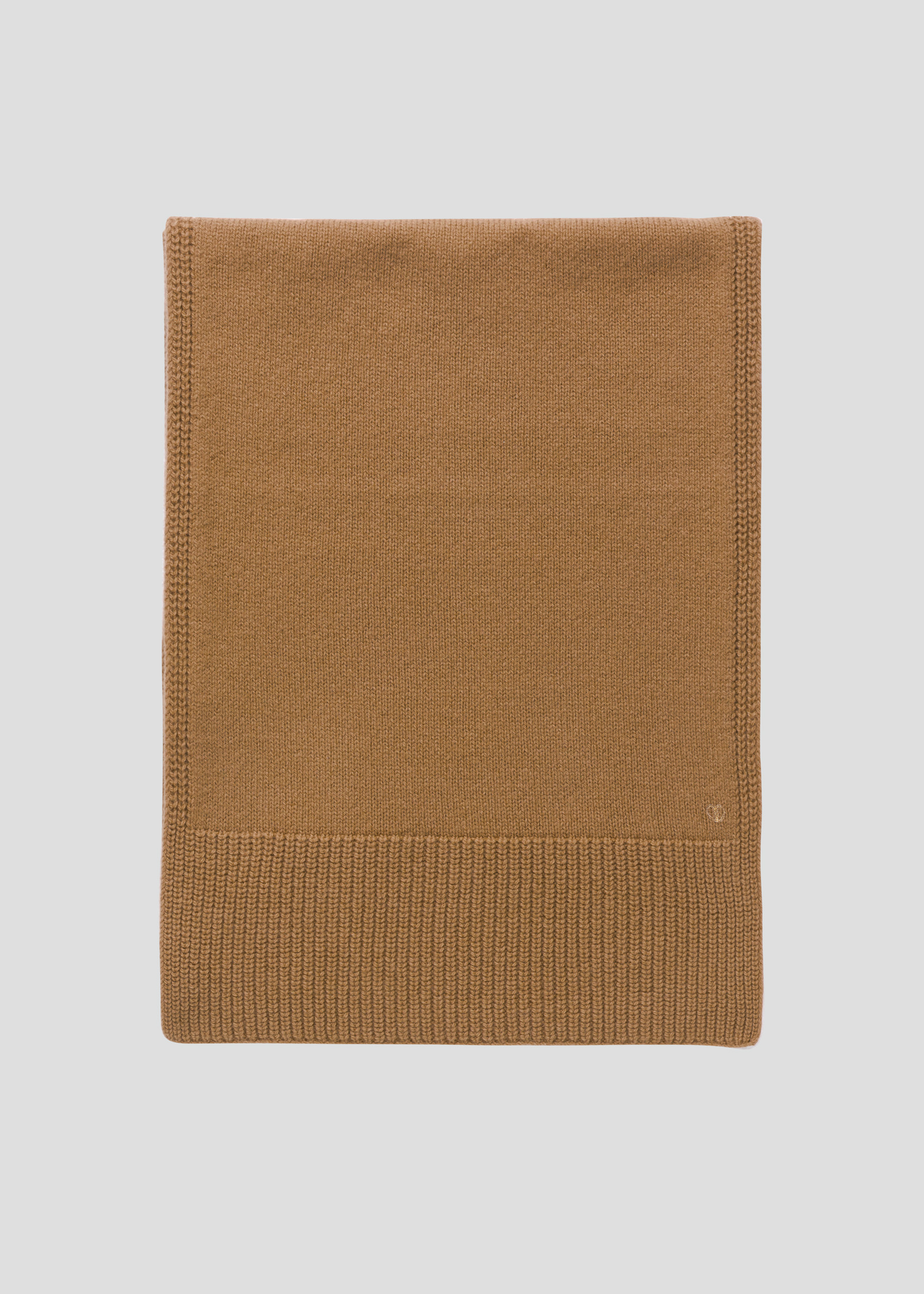 SEVEN GAUGE: SCIARPA IN MAGLIA CAMMELLO