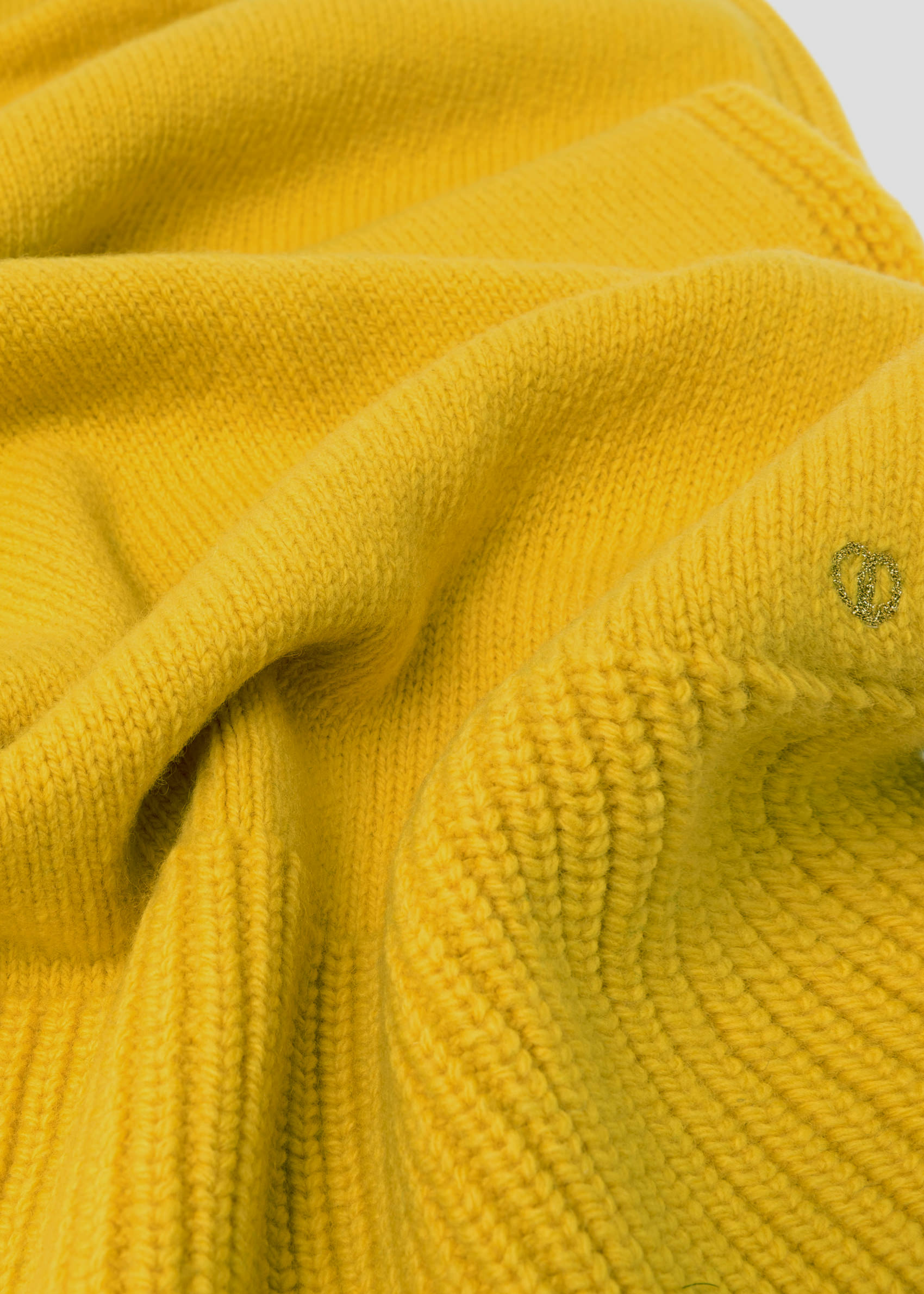SEVEN GAUGE: SCIARPA IN MAGLIA GIALLO