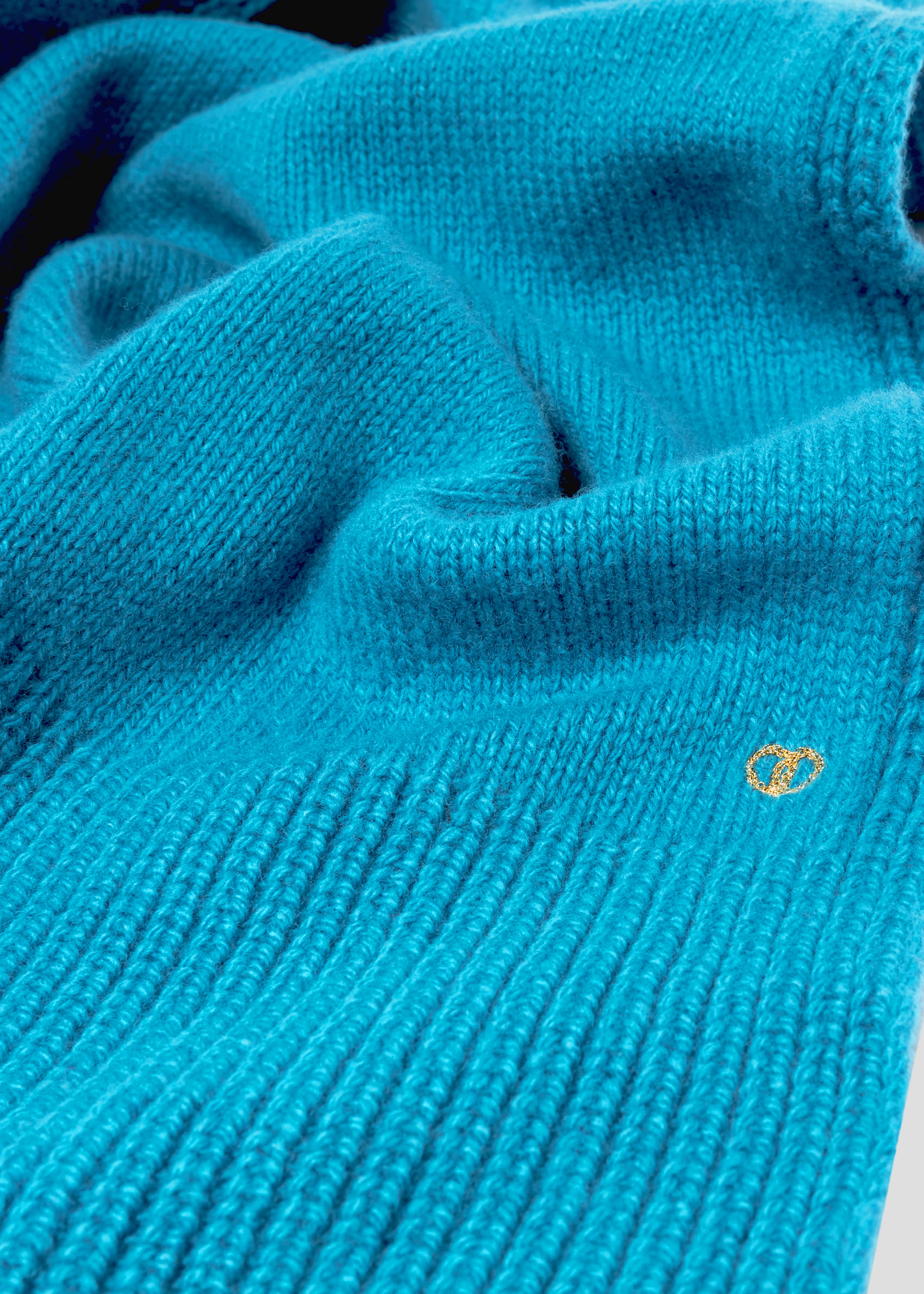 SEVEN GAUGE: SCIARPA IN MAGLIA TURCHESE