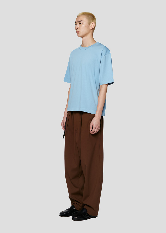 SEVEN GAUGE: T-SHIRT CREWNECK SHORT SLEEVE HEAVY JERSEY LIGHT BLUE