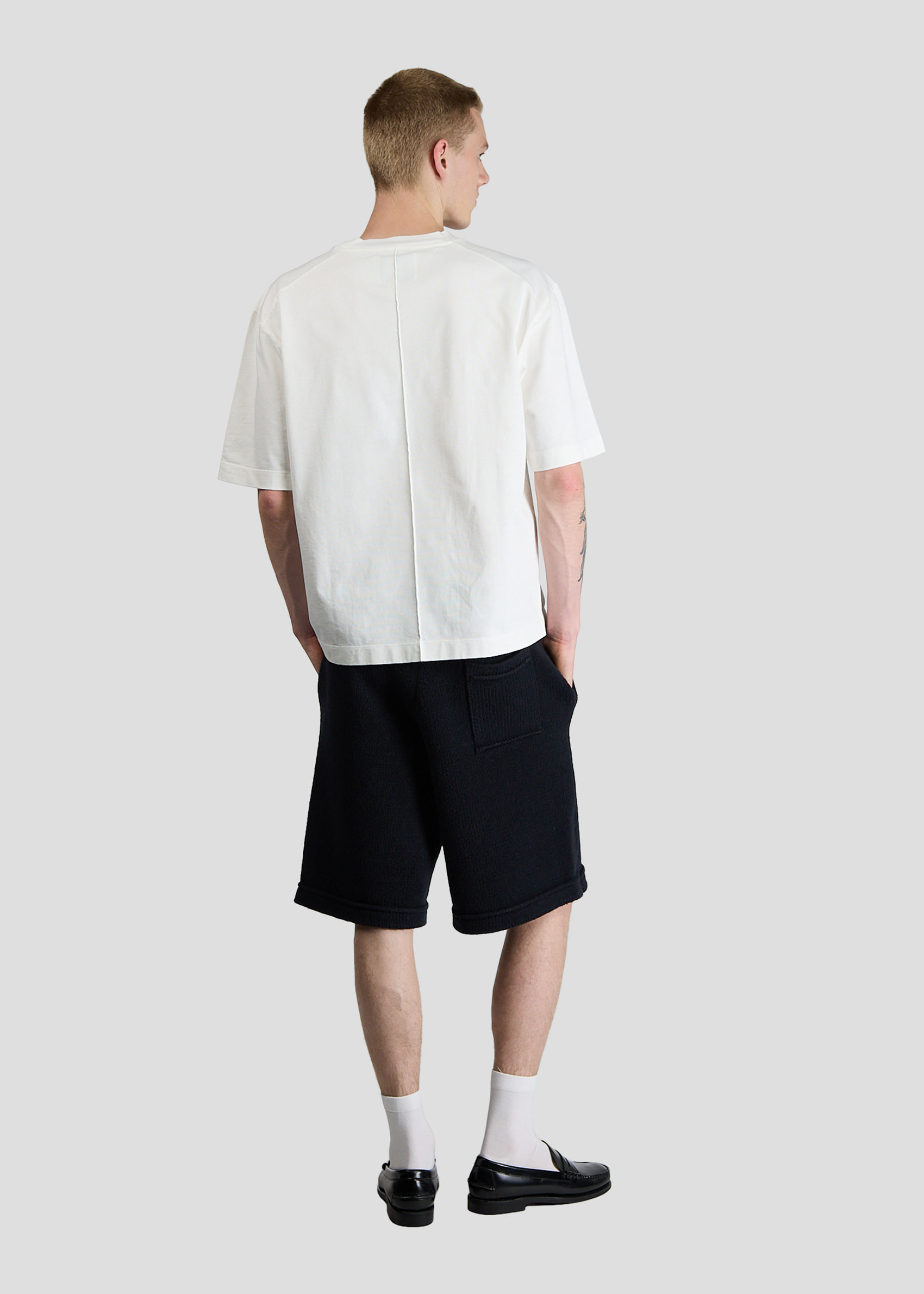 SEVEN GAUGE: T-SHIRT GIROCOLLO MANICA CORTA HEAVY JERSEY BIANCO