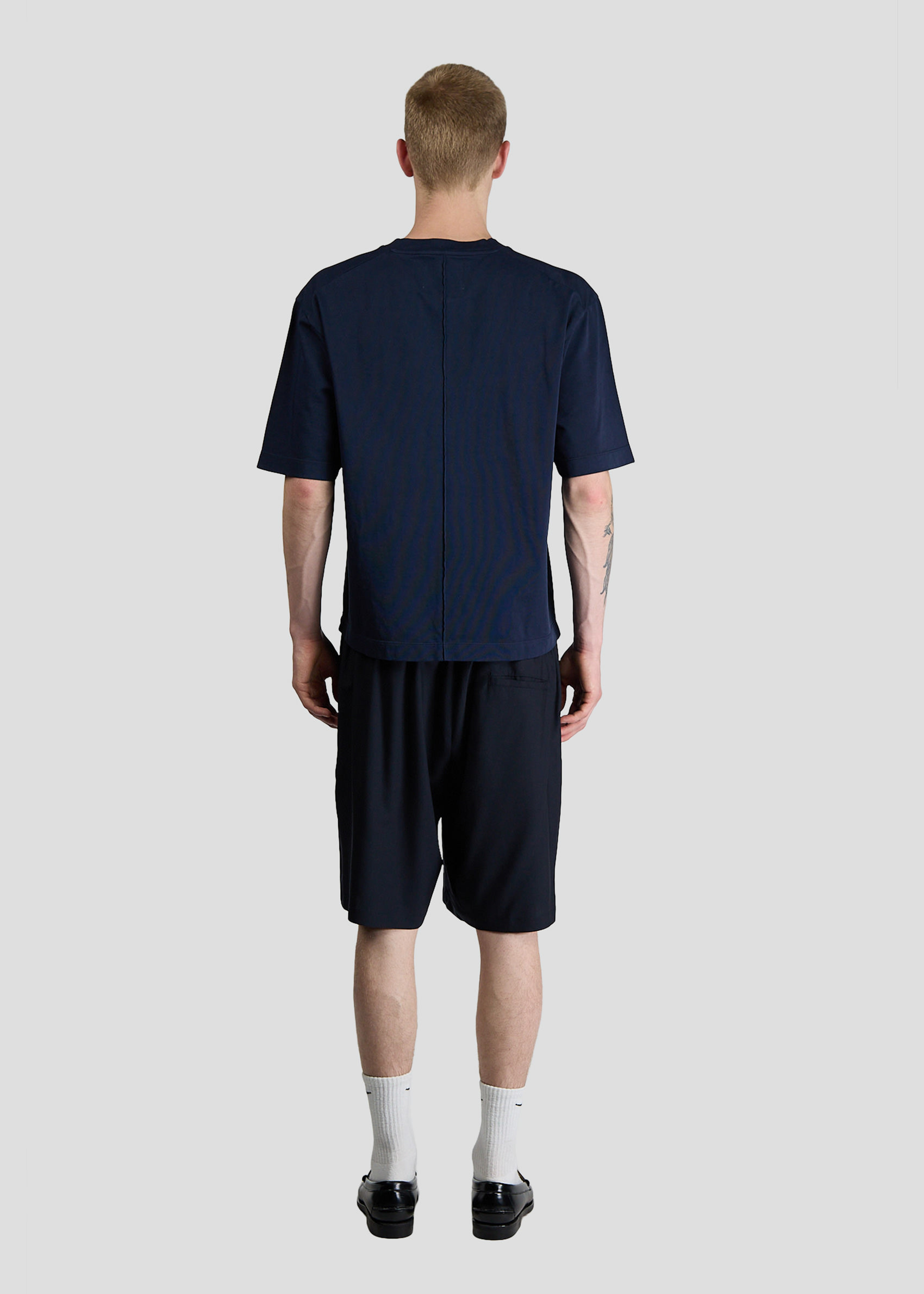 SEVEN GAUGE: T-SHIRT GIROCOLLO MANICA CORTA HEAVY JERSEY BLU
