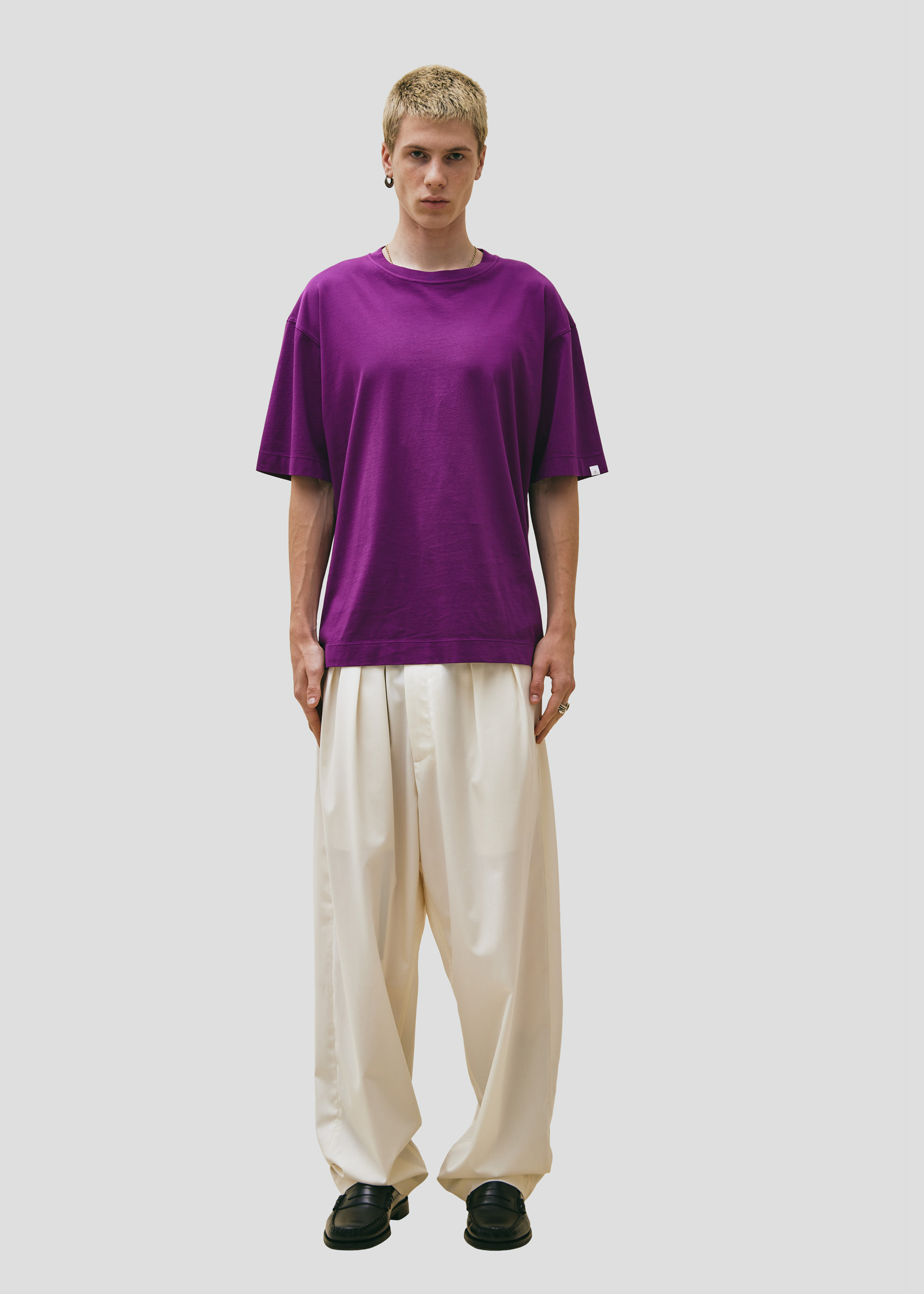 SEVEN GAUGE: T-SHIRT GIROCOLLO MANICA CORTA VIOLA