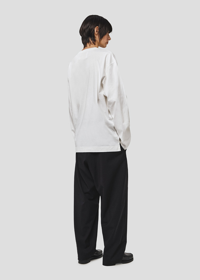 SEVEN GAUGE: T-SHIRT GIROCOLLO MANICA LUNGA BIANCO