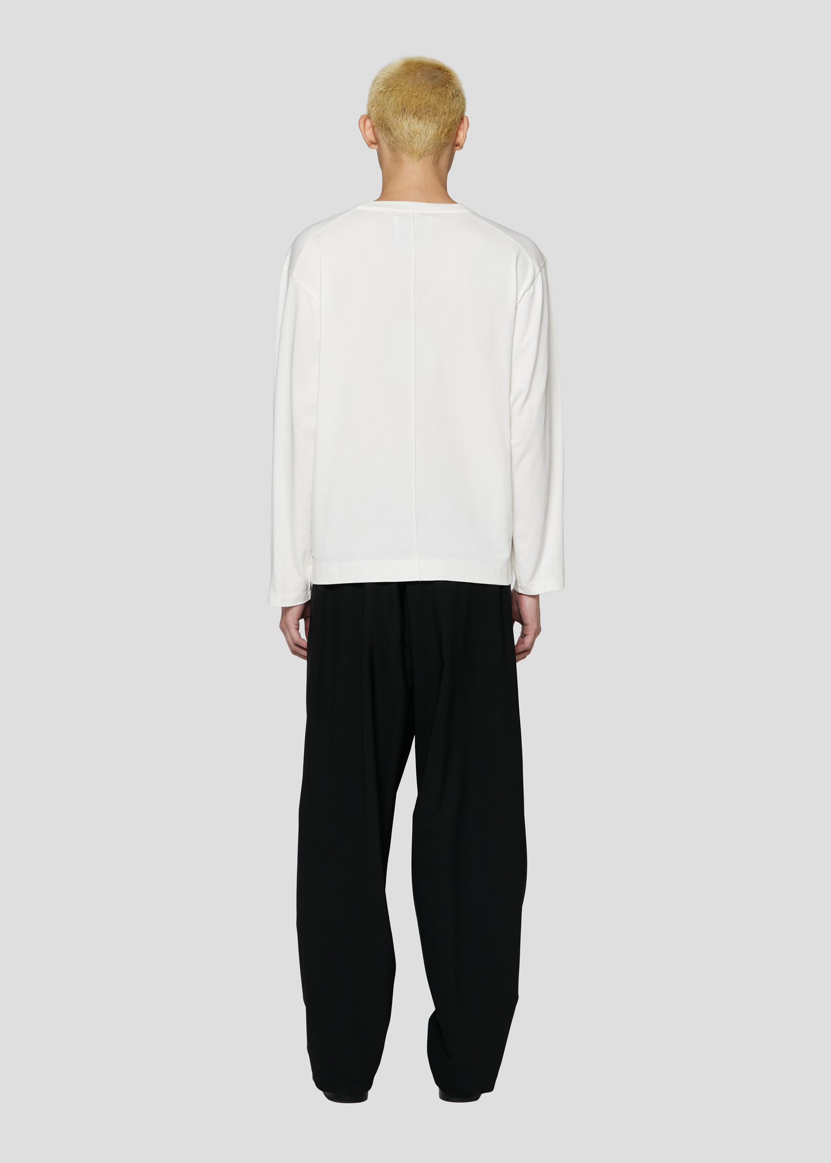 SEVEN GAUGE: T-SHIRT CREWNECK LONG SLEEVE HEAVY JERSEY WHITE