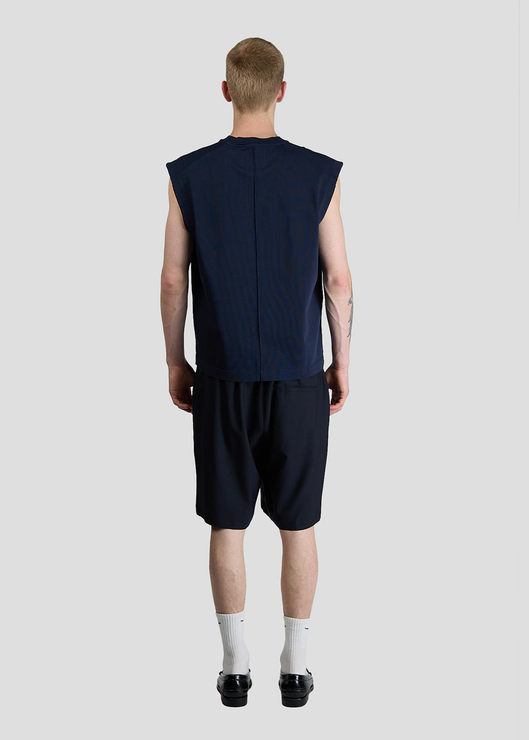 SEVEN GAUGE: T-SHIRT SLEEVELESS HEAVY JERSEY BLUE