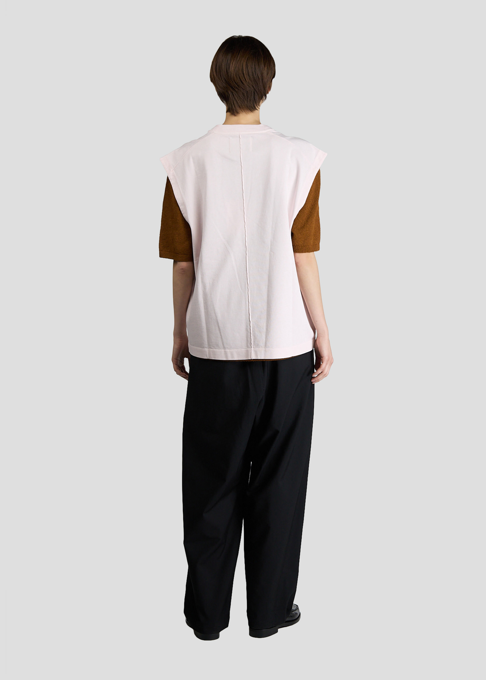 SEVEN GAUGE: T-SHIRT SLEEVELESS HEAVY JERSEY LIGHT PINK